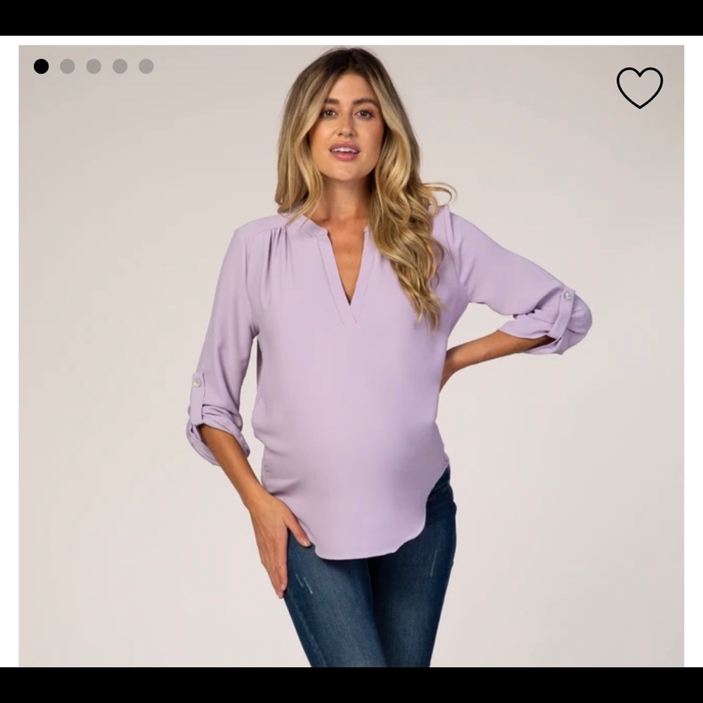 Lavender maternity blouse